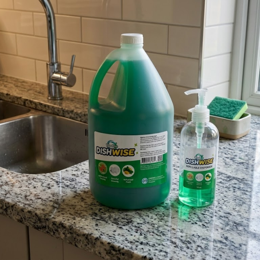 DishWise (1 GALLON ) Kalamansi AntiBacterial Dishwashing Liquid - Image 2
